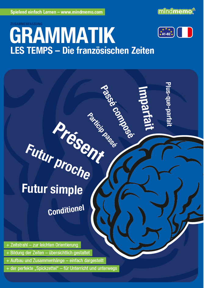 mindmemo Lernfolder - Grammatik - Les temps - Die französischen Zeiten - Taschenbuch