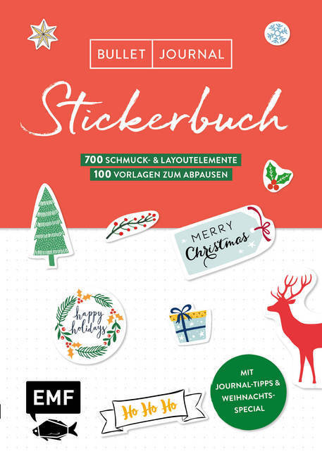 Bullet Journal - Stickerbuch Merry Christmas: 900 weihnachtliche Schmuckelemente - Taschenbuch