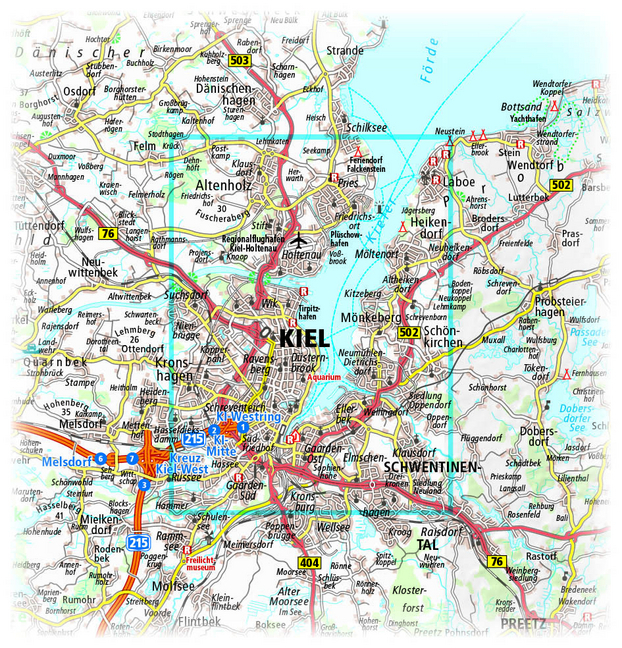 Kiel Stadtteile Karte