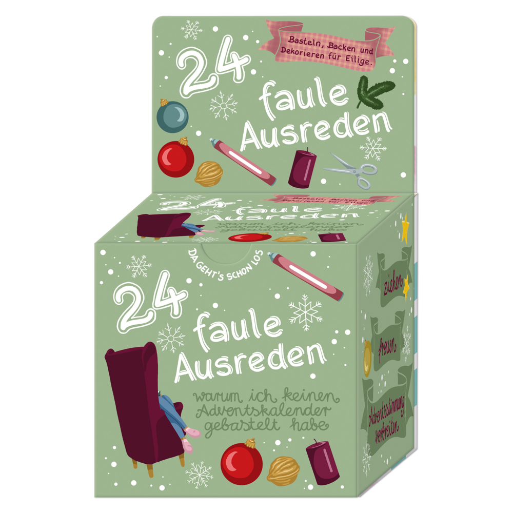 Alexa Riemann: Adventskalender-Box 24 faule Ausreden warum ich keinen Adventskalender gebastelt habe