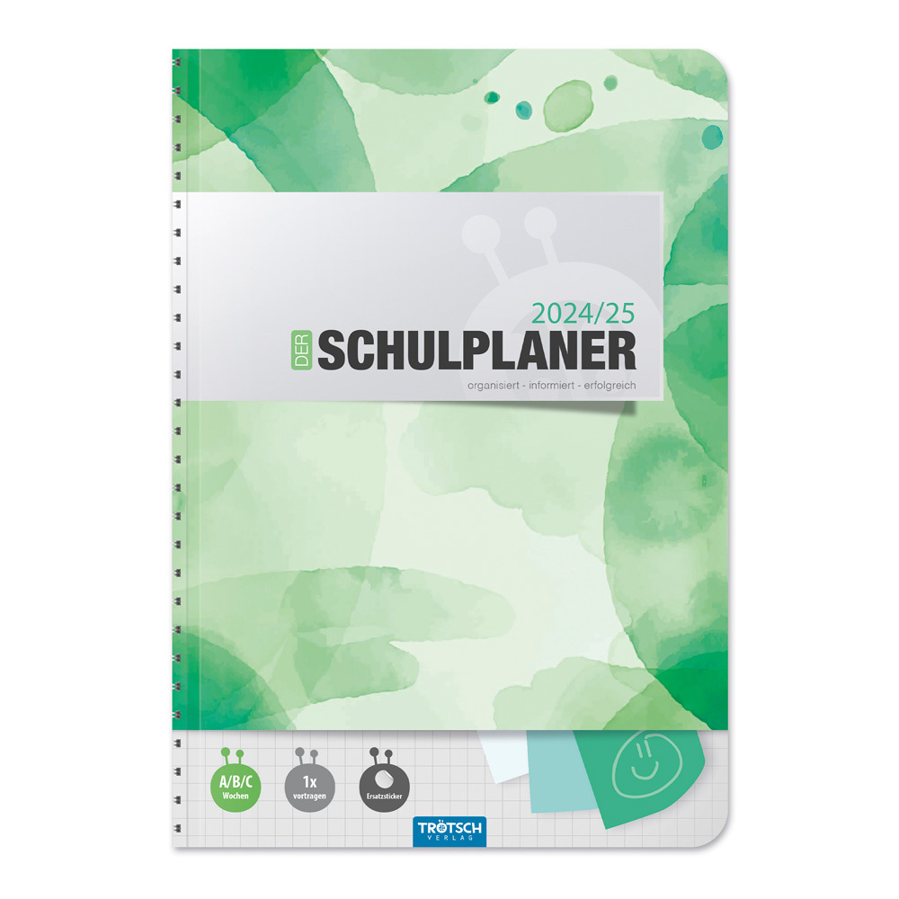 Trötsch Schulplaner Grün 24/25 - Taschenbuch