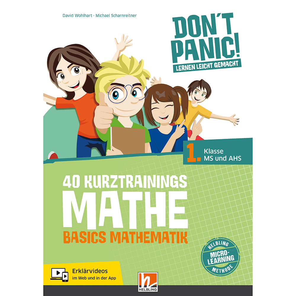 HELBLING DON’T PANIC! Mathe Basics Mathematik 1 A4 60 Seiten mit Softcover