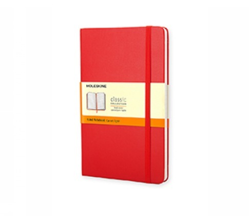 Moleskine classic, Large Size, Ruled Notebook, red - gebunden