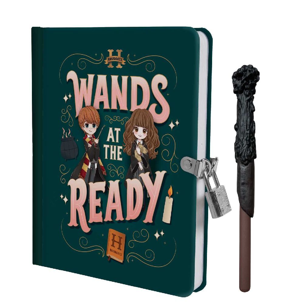 Insights: Harry Potter: Wands at the Ready Lock & Key Diary - gebunden