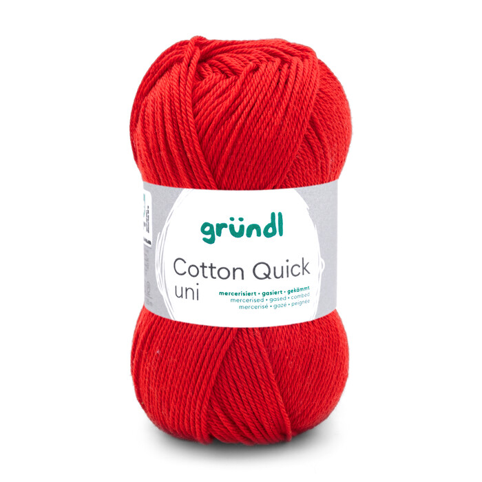 GRÜNDL Strickgarn Cotton Quick 50g hochrot