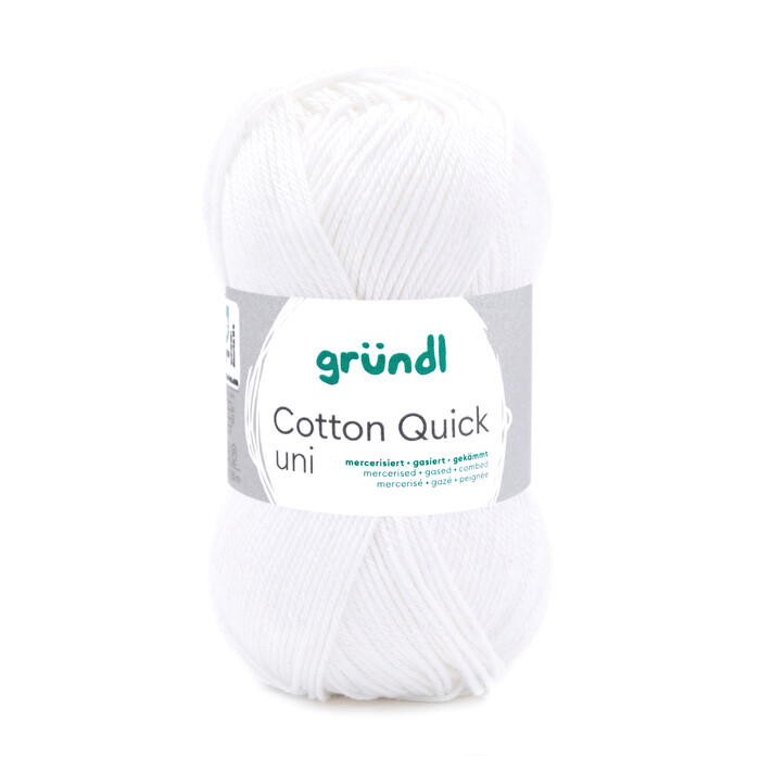 GRÜNDL Strickgarn Cotton Quick 50g weiß