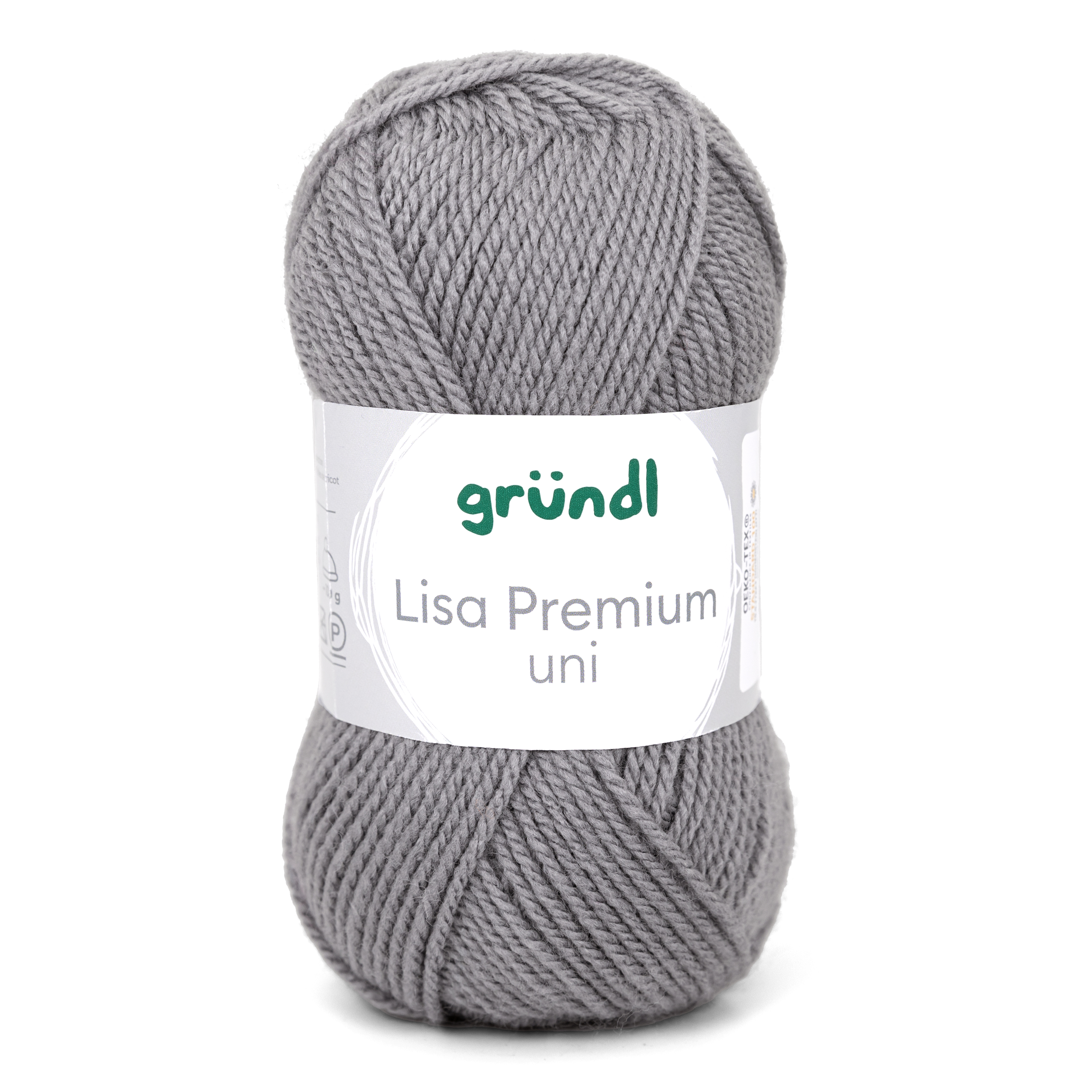 GRÜNDL Garn Lisa Uni 50g kieselgrau