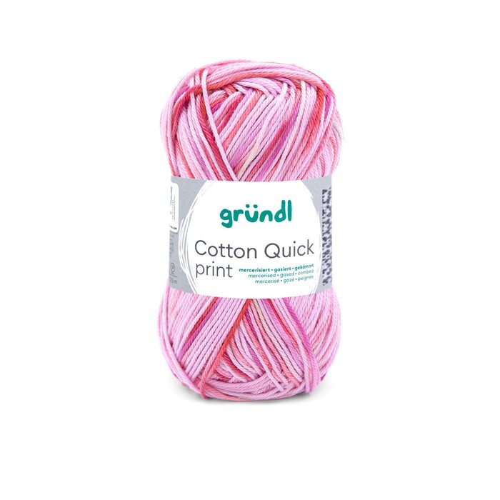 GRÜNDL Strickgarn Cotton Quick print rosa/fuchsia