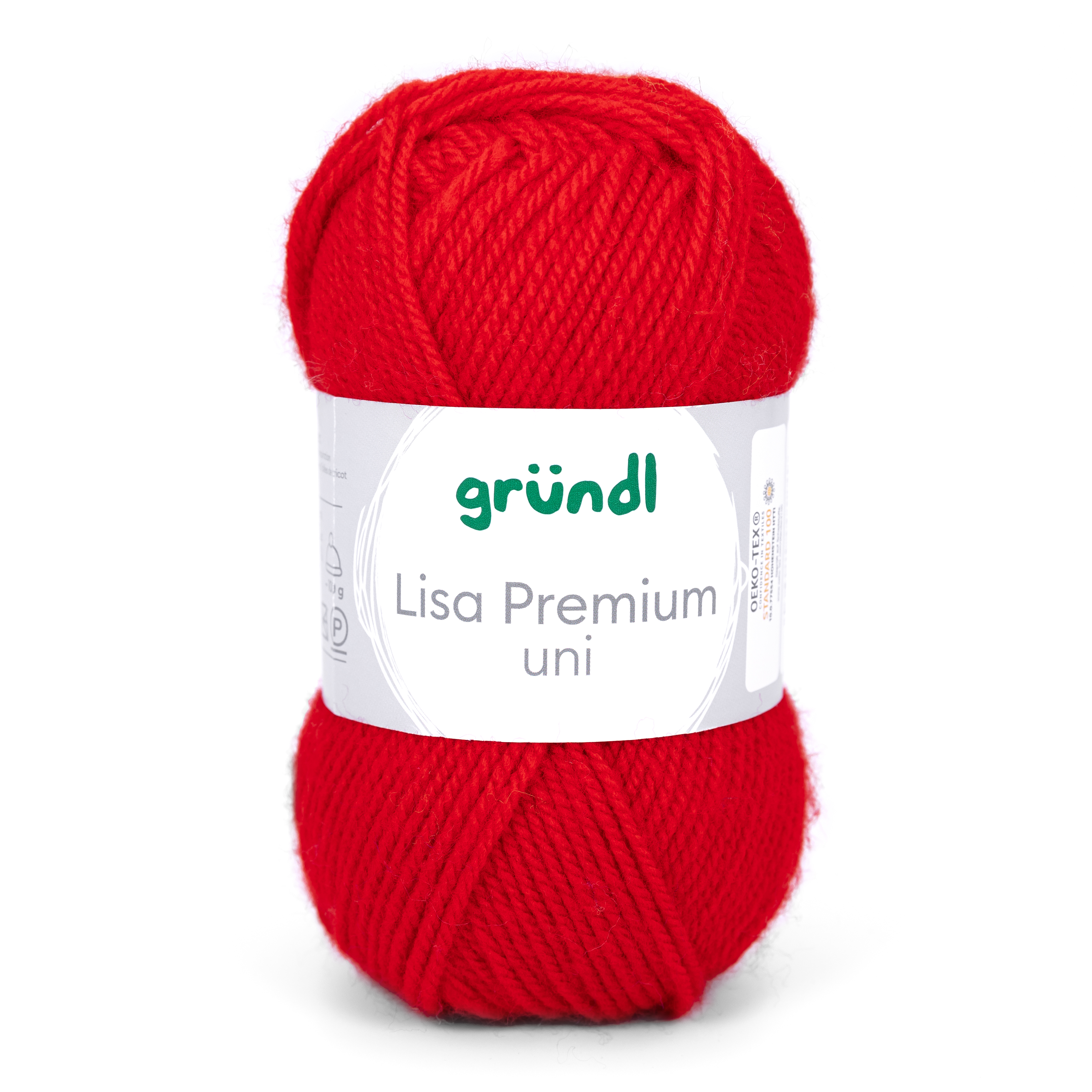 GRÜNDL Garn Lisa Uni 50g hochrot