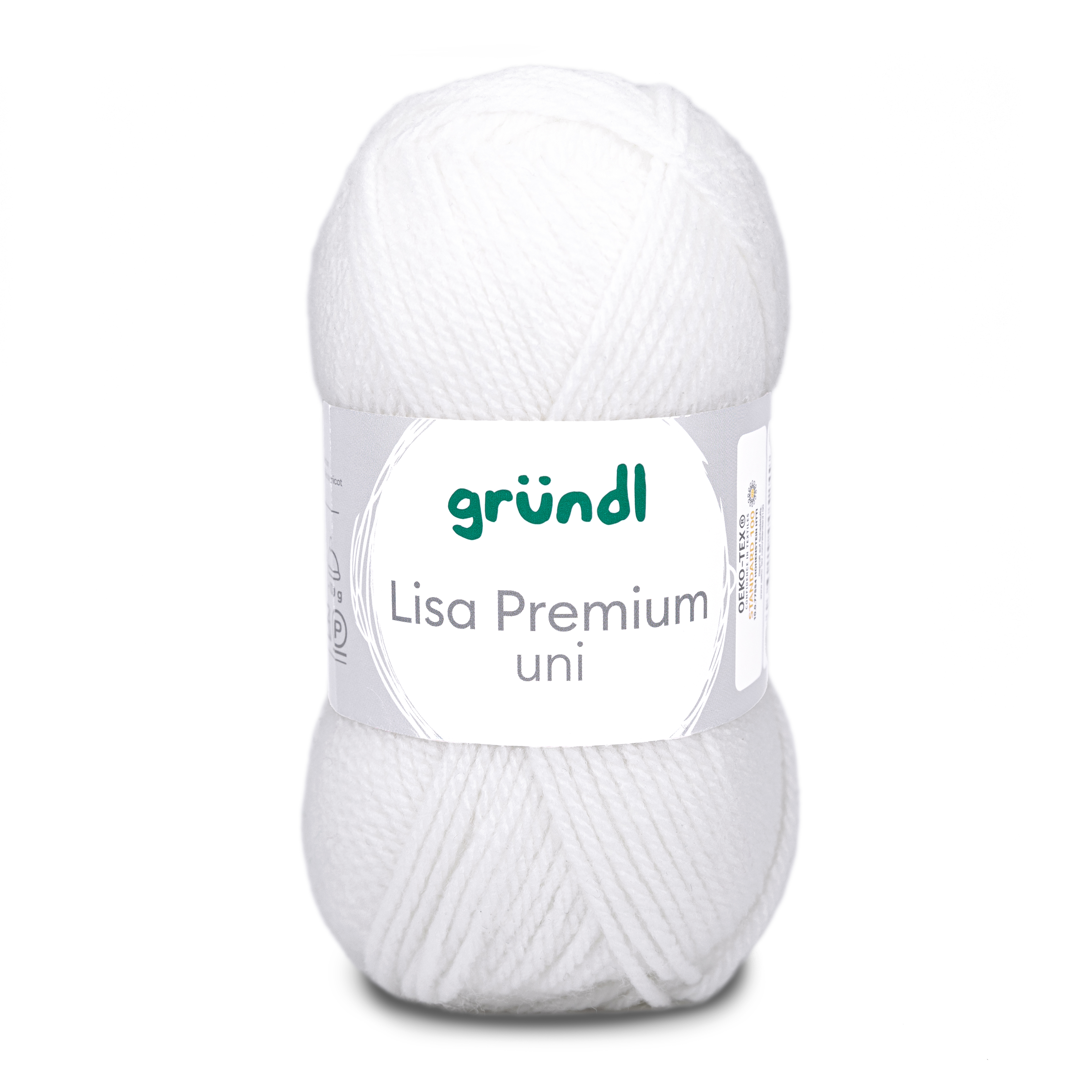 GRÜNDL Garn Lisa Uni 50g weiß