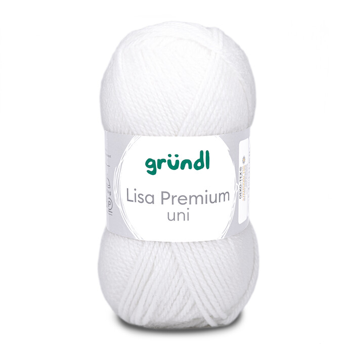 GRÜNDL Garn Lisa Uni 50g weiß