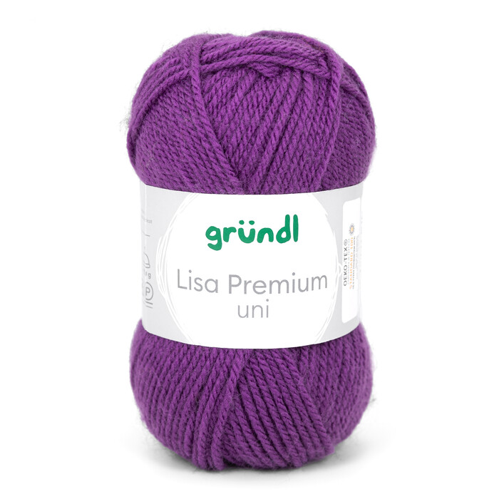 GRÜNDL Garn Lisa Uni 50g purpur