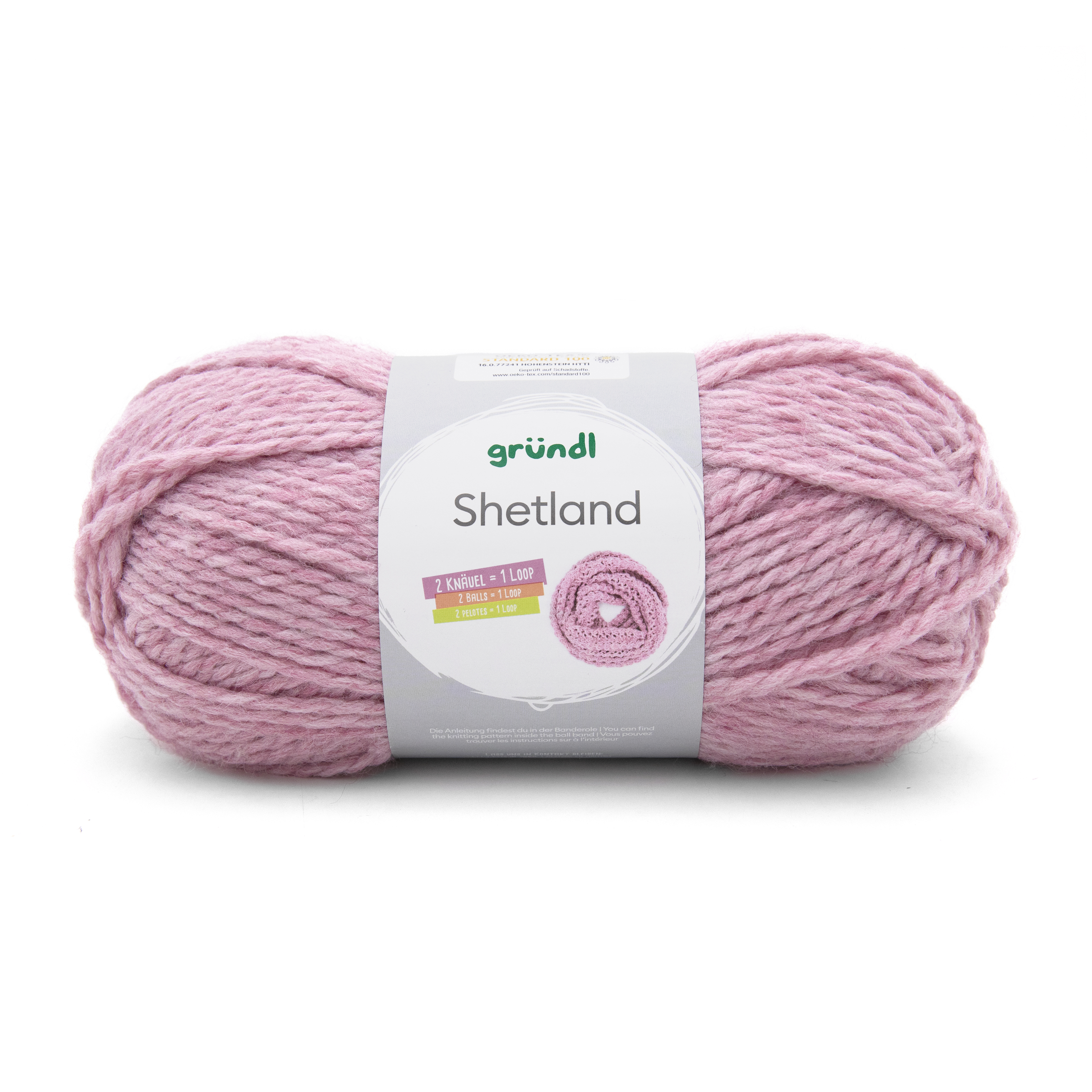 GRÜNDL Wolle Shetland 100g rose melange