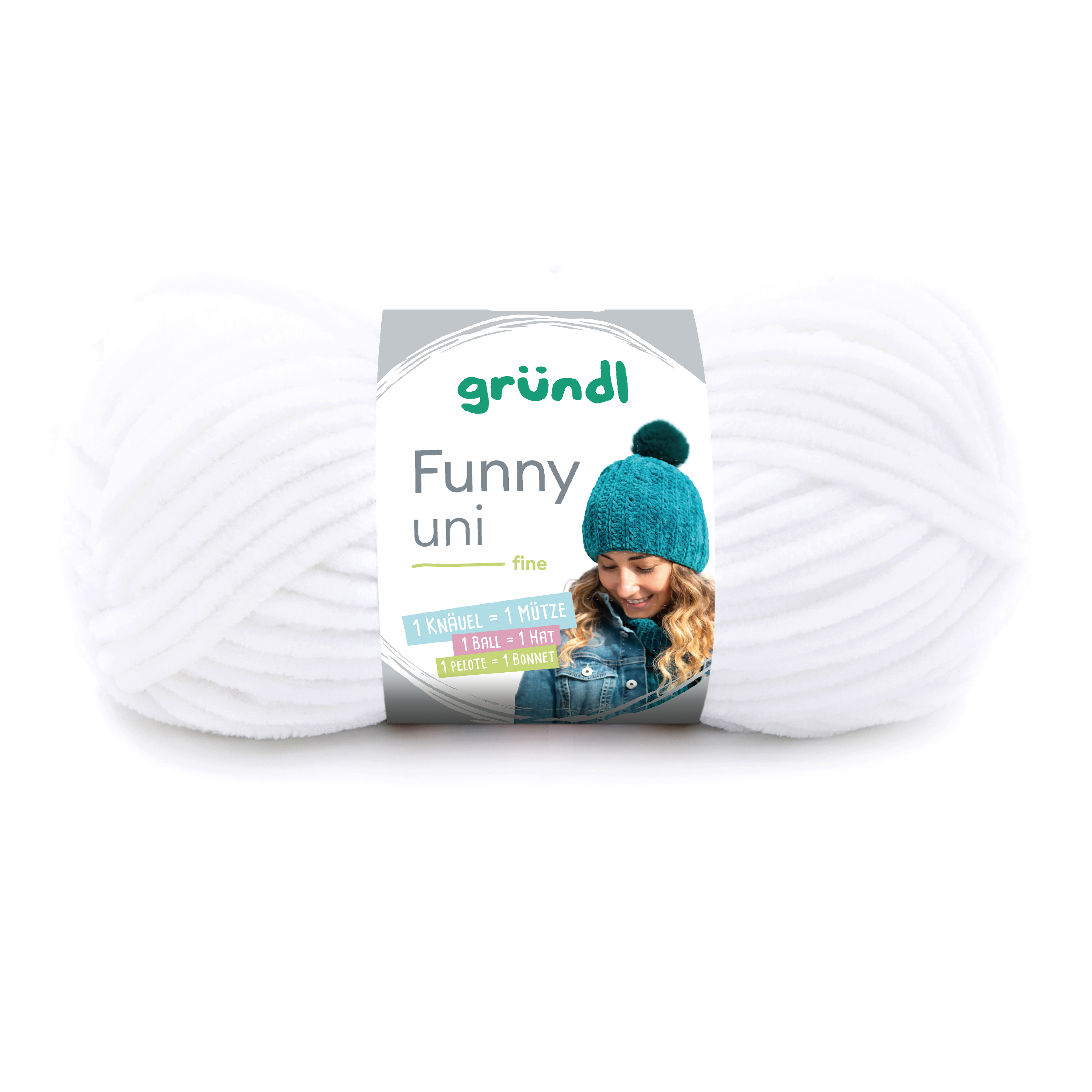 GRÜNDL Garn Funny Uni 100g weiß