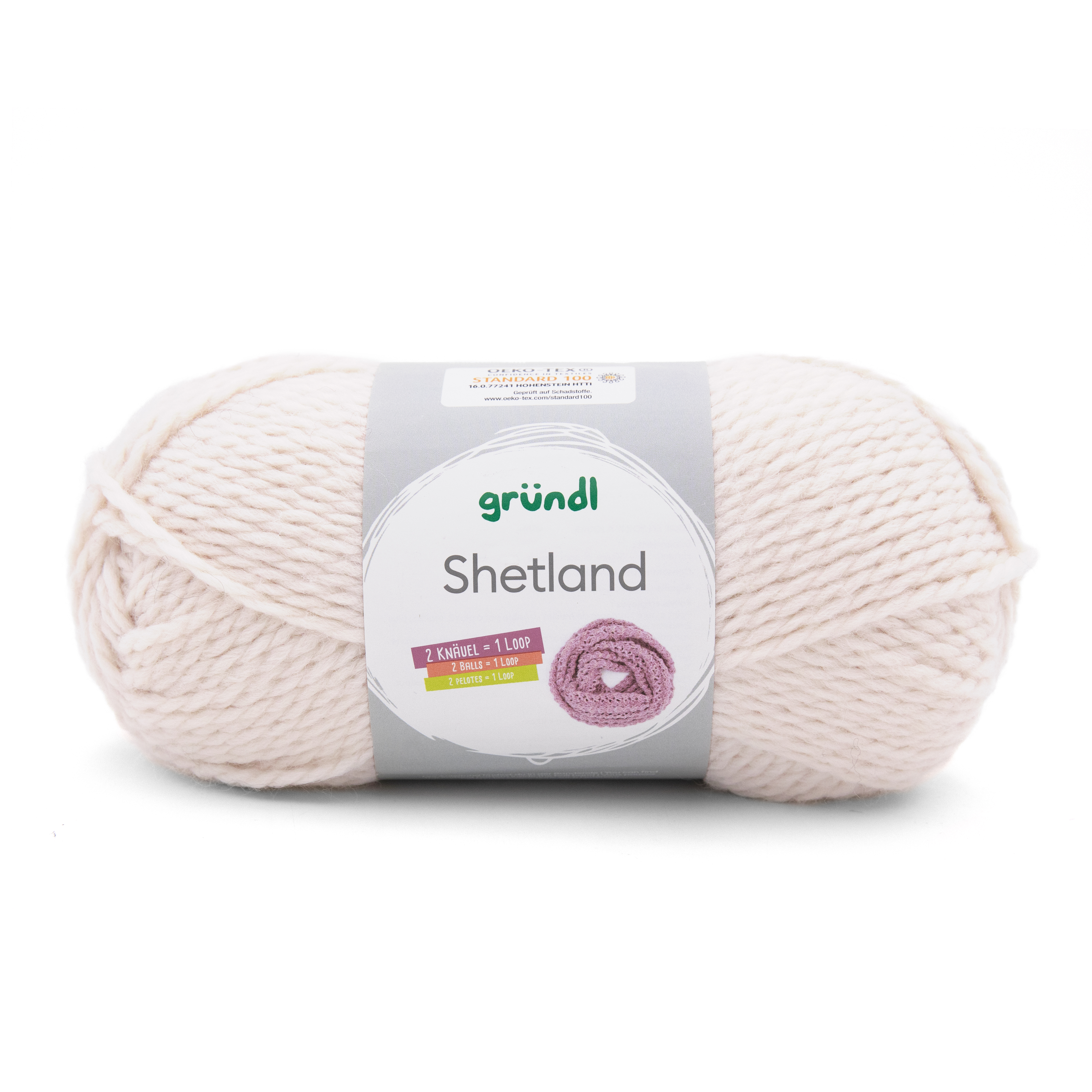 GRÜNDL Wolle Shetland 100g creme melange