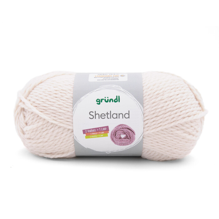 GRÜNDL Wolle Shetland 100g creme melange