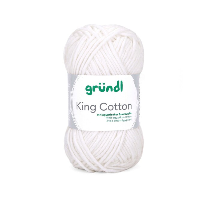 GRÜNDL Garn King Cotton 50g weiß