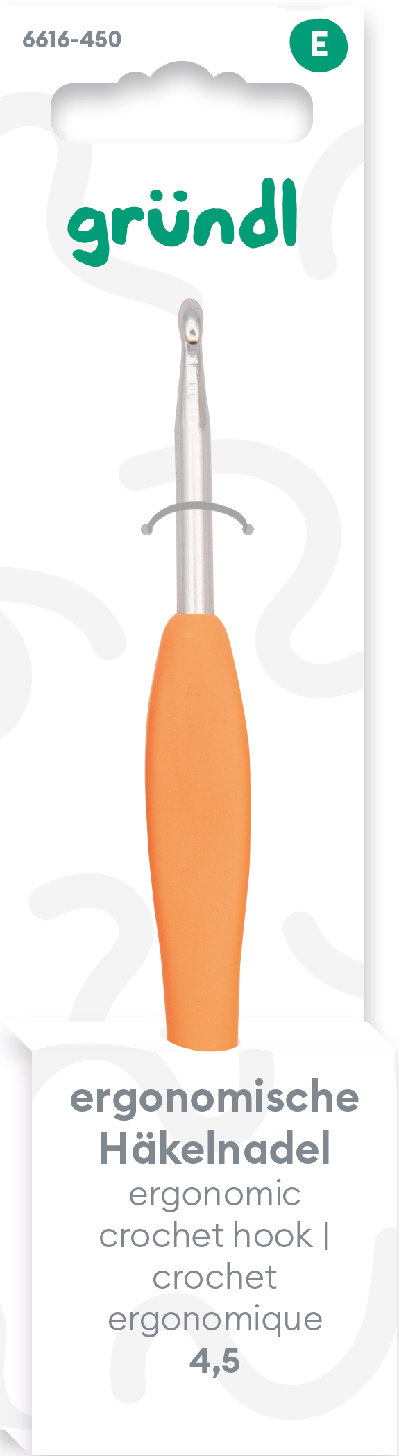 GRÜNDL Häkelnadel 4,5 mm ergonomisch petrol