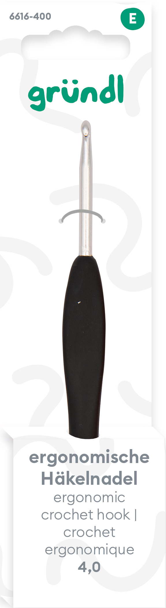 GRÜNDL Häkelnadel 4 mm ergnonomisch