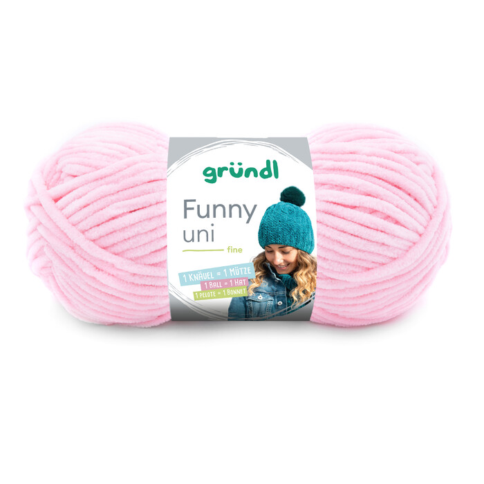 GRÜNDL Garn Funny Uni 100g pastellrosa