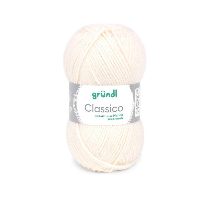 GRÜNDL Wolle Classico 50g creme