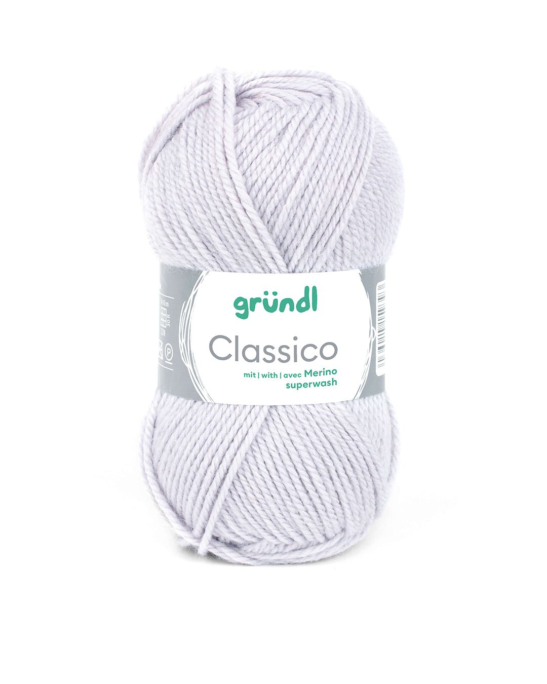 GRÜNDL Wolle Classico 50g hellgrau