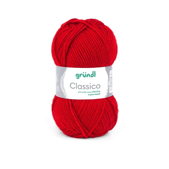 GRÜNDL Wolle Classico 50g rot