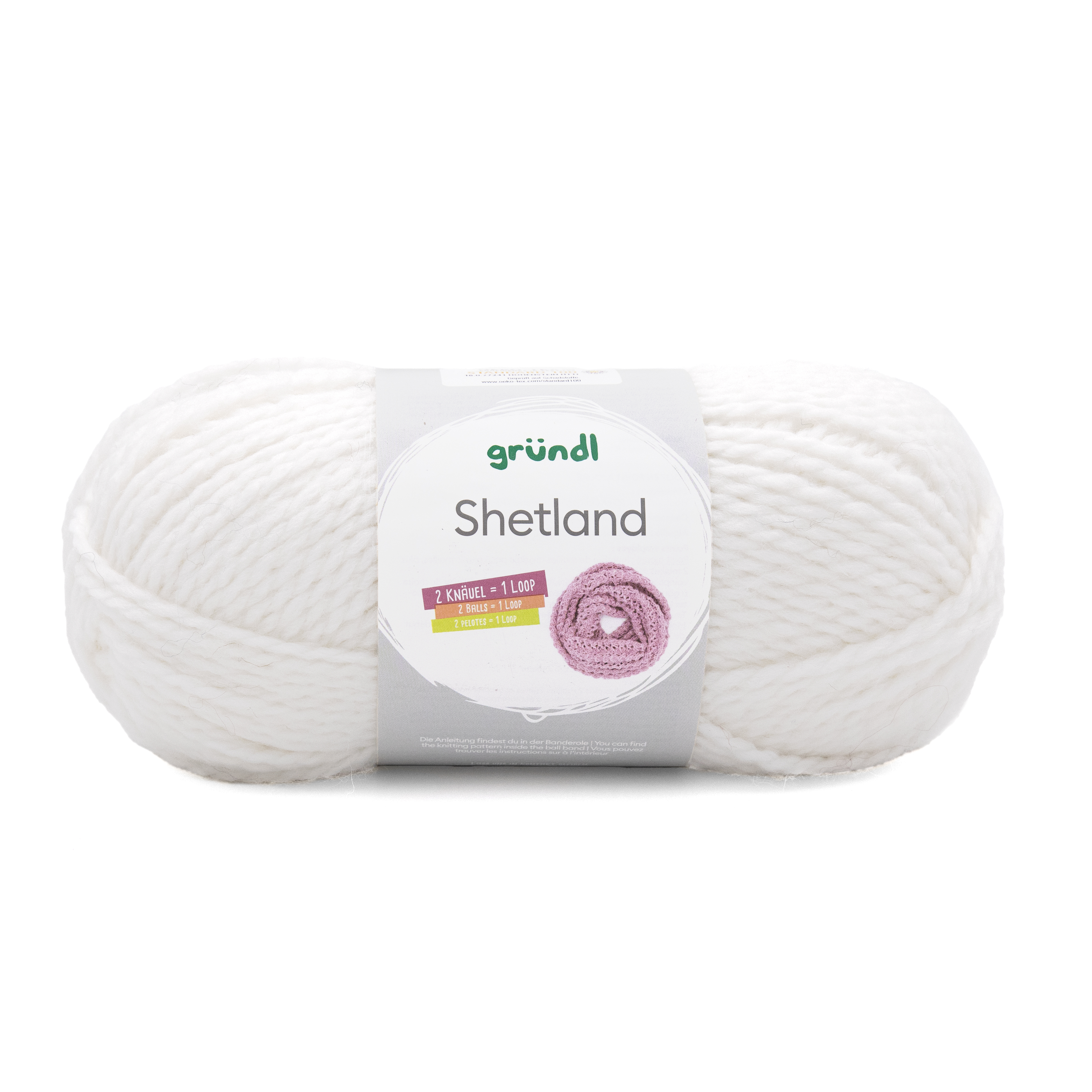 GRÜNDL Wolle Shetland 100g weiß