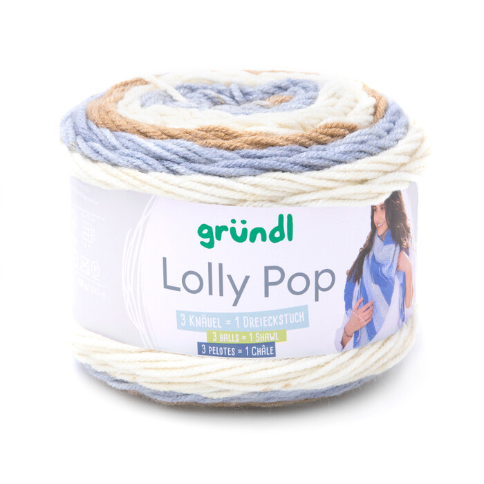 GRÜNDL Garn Lollypop 150 g braun/grau