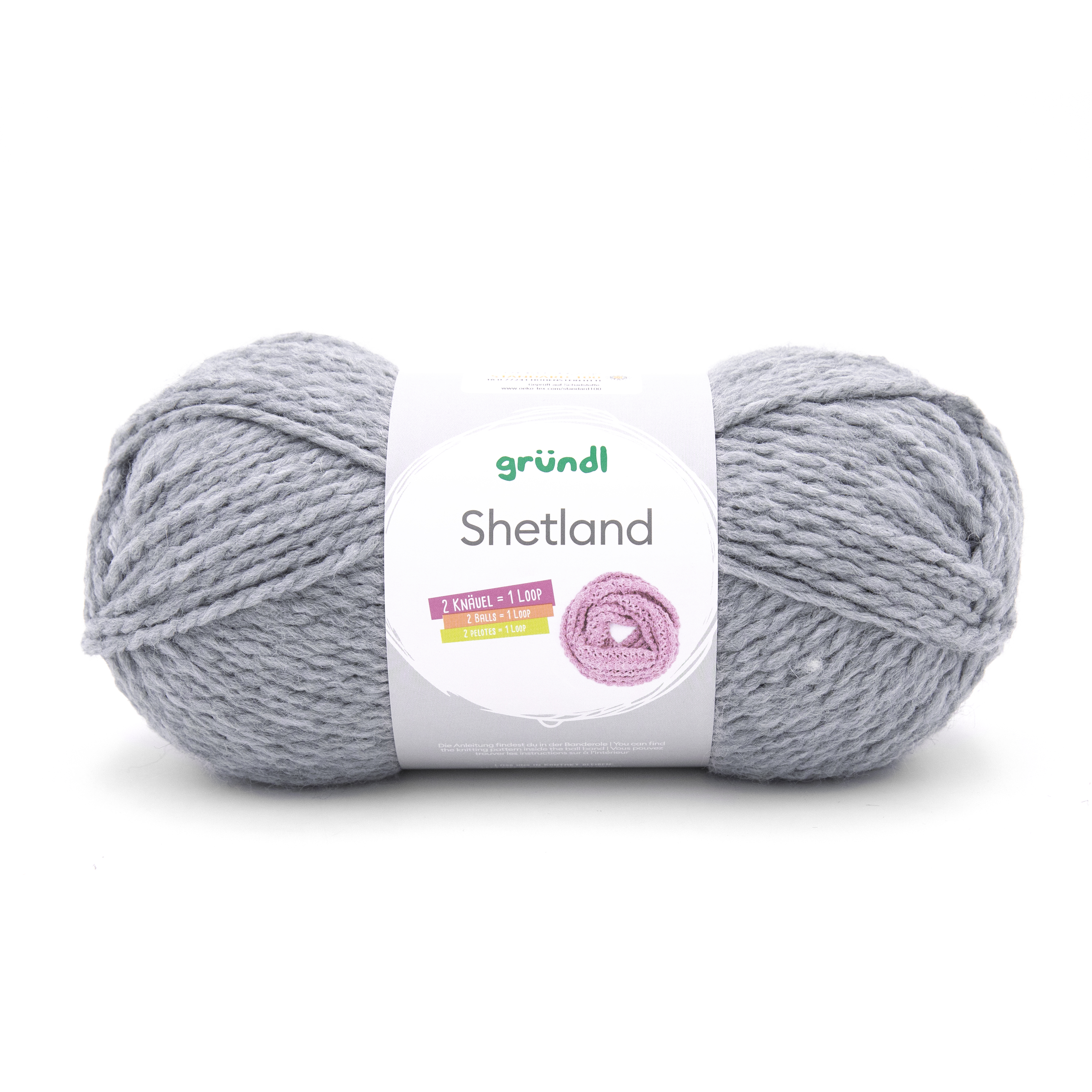 GRÜNDL Wolle Shetland 100g dunkelgrau