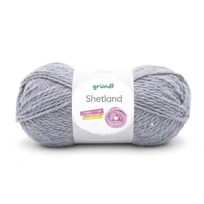 GRÜNDL Wolle Shetland 100g dunkelgrau