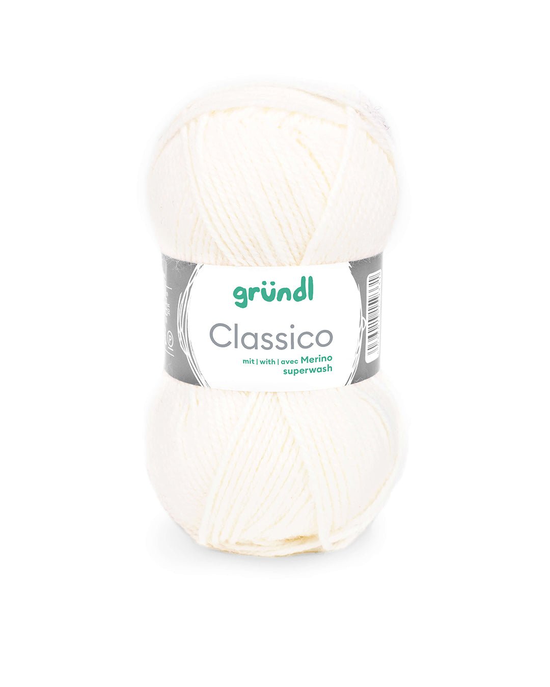 GRÜNDL Wolle Classico 50g weiß