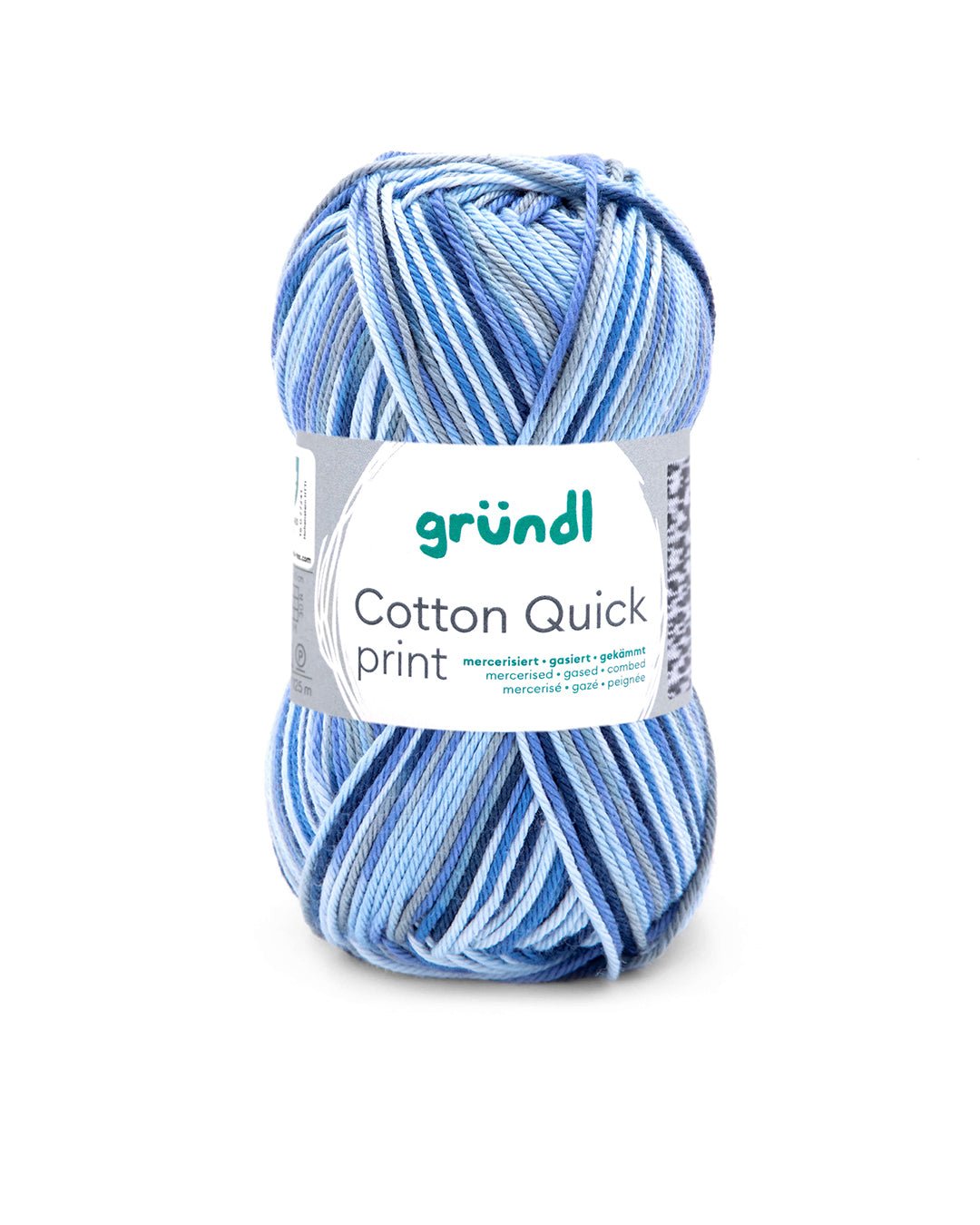 GRÜNDL Strickgarn Cotton Quick print blau