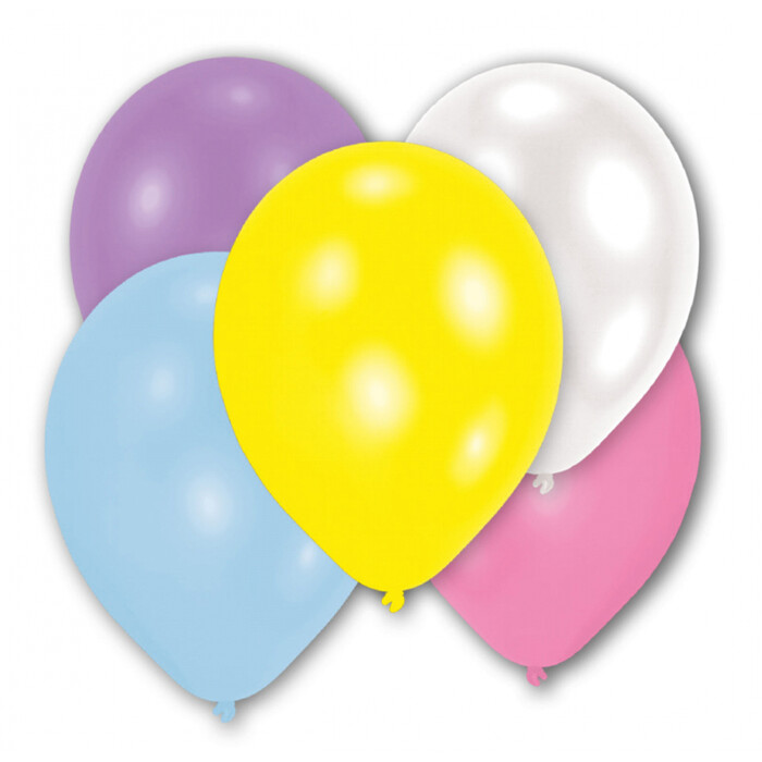 Ballon Perlmutt 10 Stück farblich sortiert