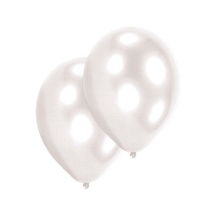Ballons, 10 Stück, weiß