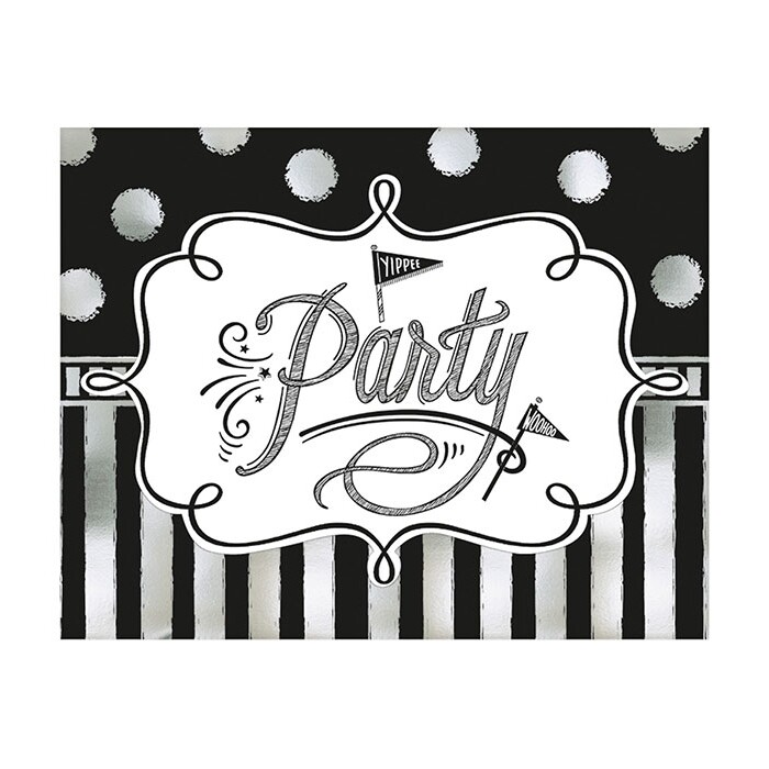 Einladungskarten inkl. Umschläge - Chalkboard Birthday, 8 Stück, schwarz