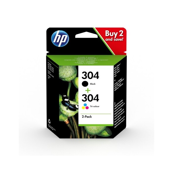 HP Druckerpatrone Multipack 304 schwarz, farbig
