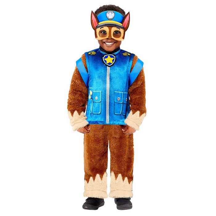 Kinderkostüm Chase Deluxe 3 - 4 Jahre blau/braun