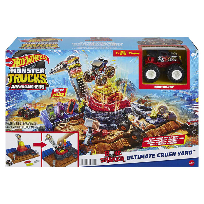 MATTEL Hot Wheels Monster Trucks Arena: Bone Shaker Finale-Spielset bunt