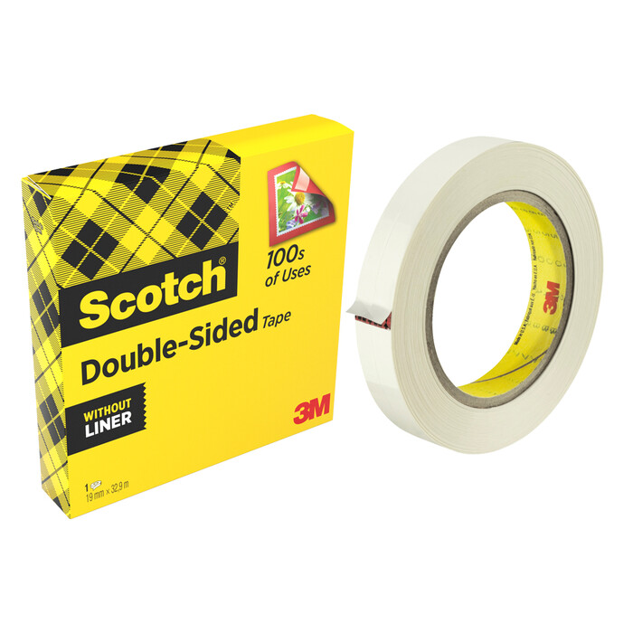 scotch doppelseitiges klebeband 19 mm x 33 m transparent