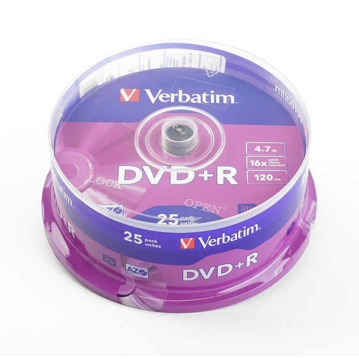 VERBATIM DVD+R 4,7GB, 120 Min. 25 Stück