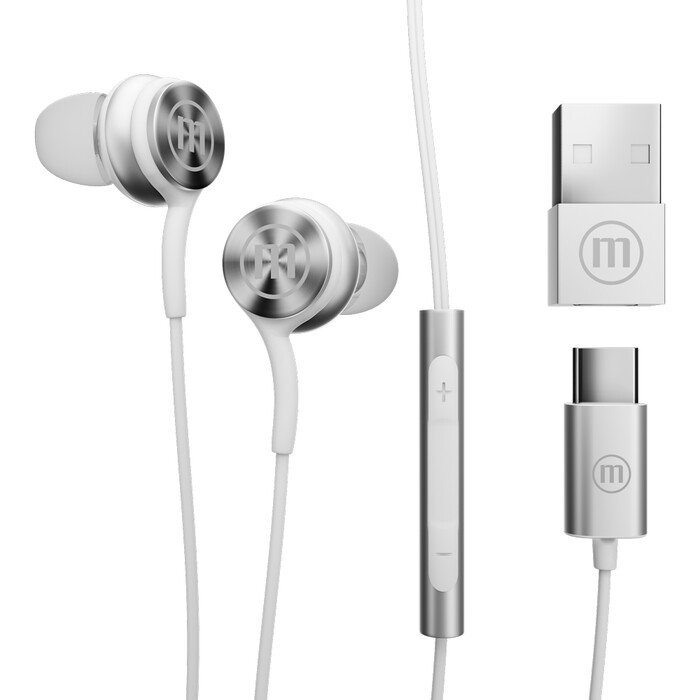 MAXELL Kabelgebundene Ohrhörer XC1 USB-C weiß
