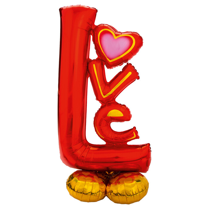 AMSCAN Airloonz LOVE 73 x 147 cm rot/gold