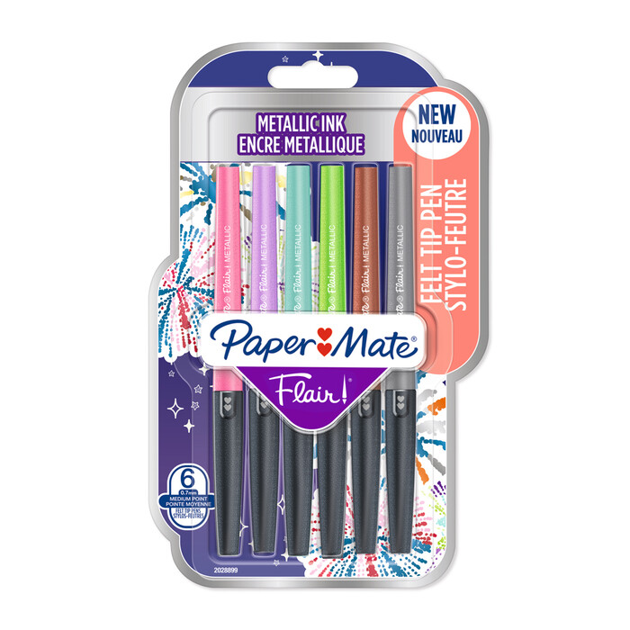 PAPER MATE Flair Metallic Stifte 6 Stück mehrere Farben