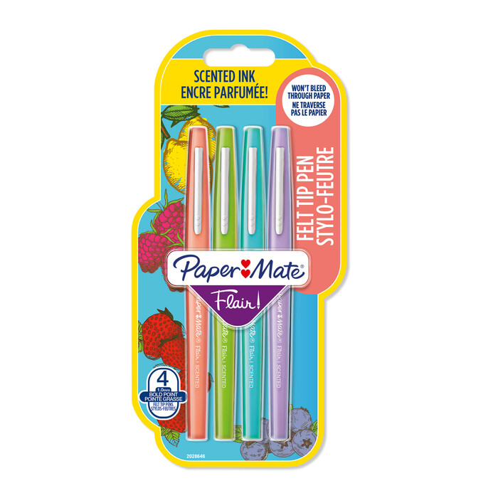 PAPER MATE Flair Scented Stifte mit Duft 4 Stück mehrere Farben