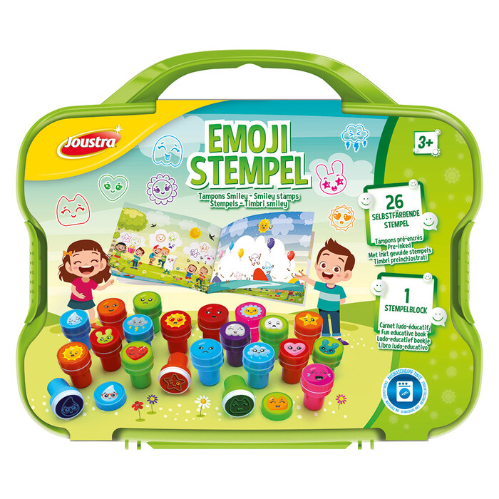 Stempel-Set im Koffer Emoji mehrere Farben