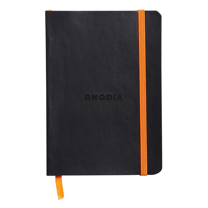 RHODIA Notizbuch Rhodiarama flexi A6 72 Blatt gepunktet schwarz
