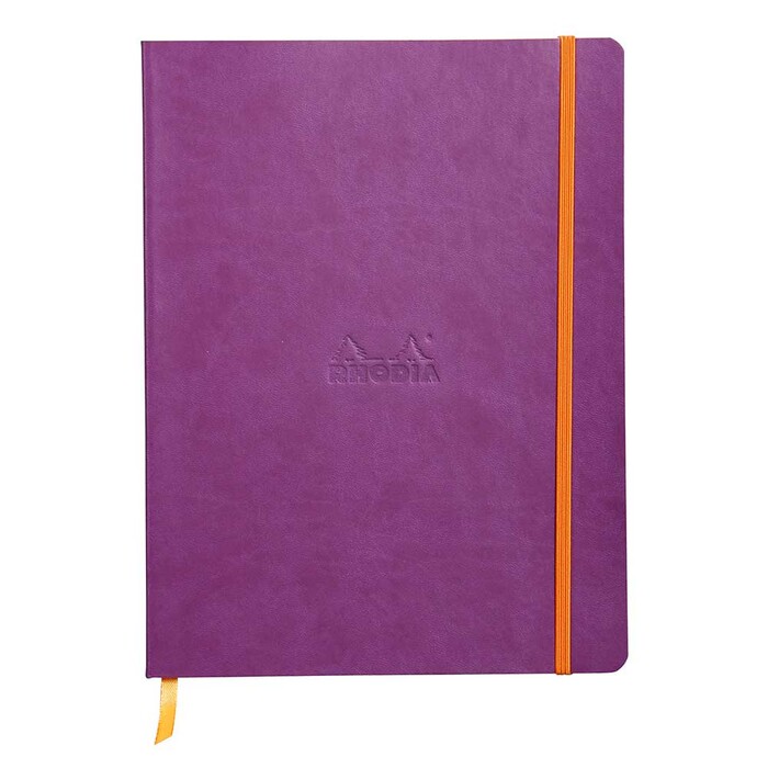 RHODIA Notizbuch Rhodiarama flexi 19 x 25 cm 80 Blatt gepunktet violett