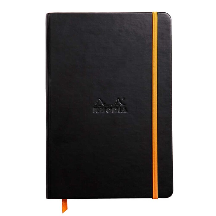 RHODIA Notizbuch Rhodiarama A5 96 Blatt liniert schwarz