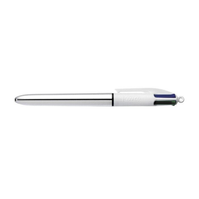 BIC Vierfarbkugelschreiber Shine silber